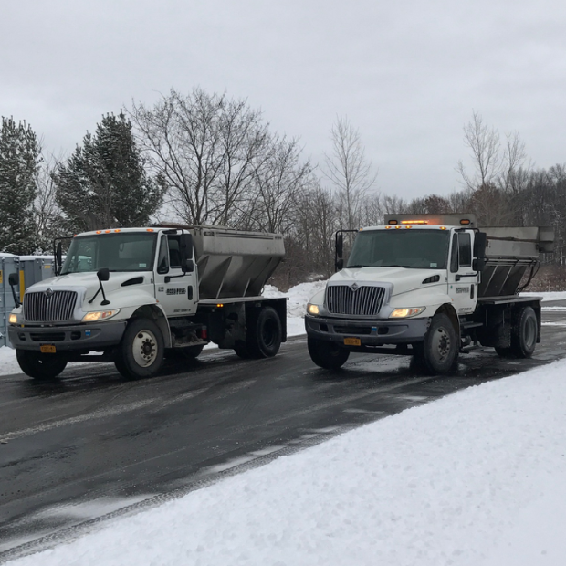 Commercial salting trucks help keep your parking lot safe all winter